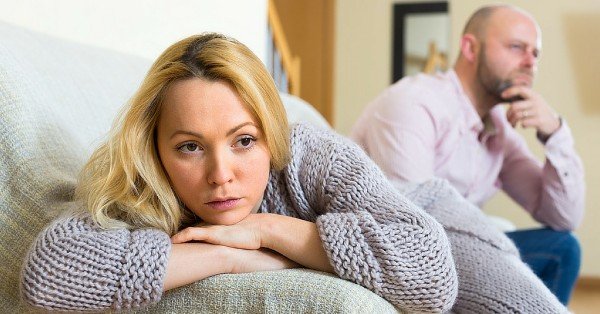 Woman sad after hearing about divorce for the first time